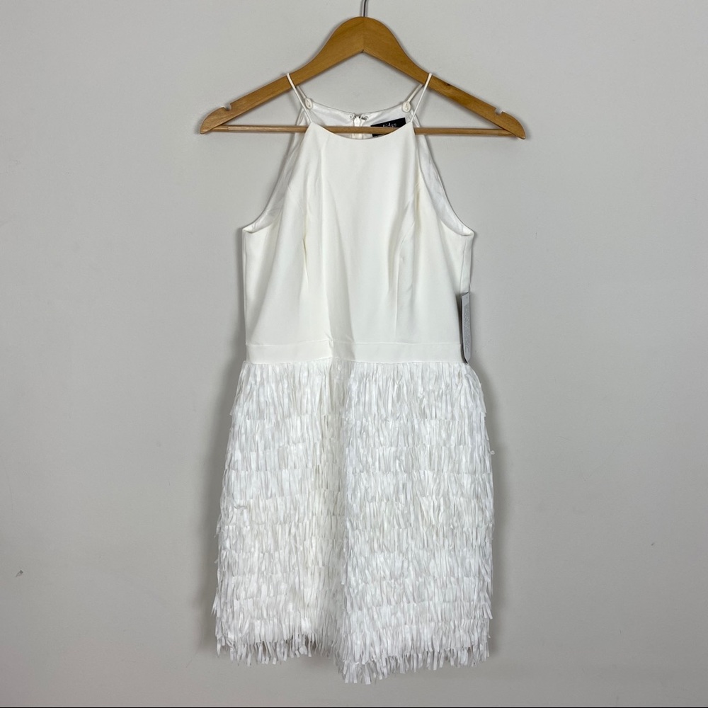 BHLDN x Aidan Mattox Promenade Mini Fringe Dress 4